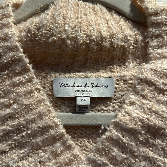 Michael Stars Cream Rory Oversized Short Sleeve Sweater Vest XS Beige - Picture 4 of 9